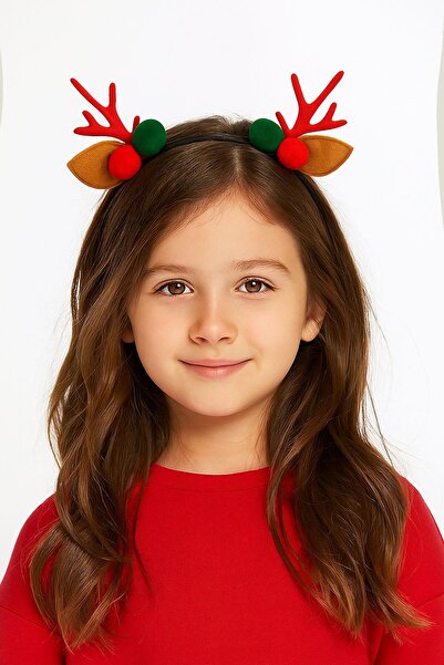 New Obsessions New Year's Elegant Deer Antler Pompom Crown - 2 Pieces