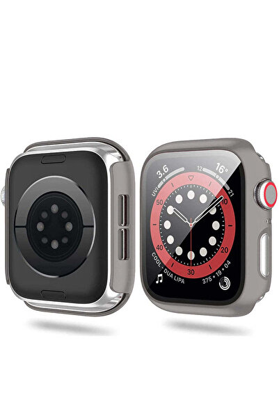 Casey Studios Husa cu Folie Apple Watch 3/2/1 - 38MM, Policarbonat Dur, Slim, Anti-Soc Full Screen, Brown