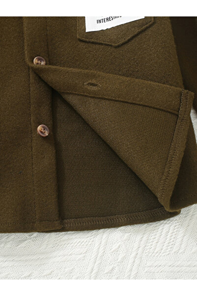 Take Two By Styli Boys Patch Detail Buttoned Shirt with Pants Set