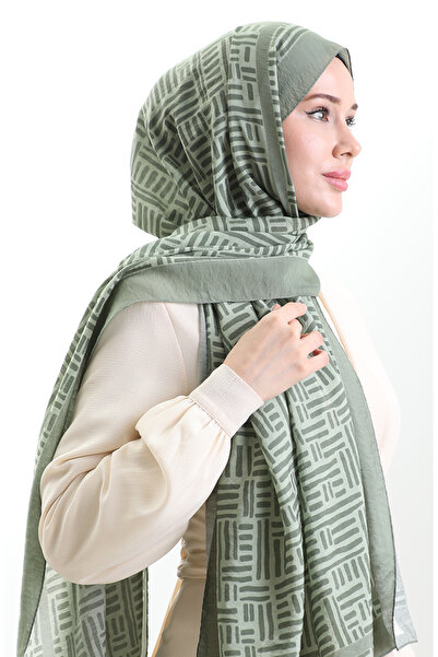 sefamerve Karaca Natural Fiber Shawl 82008-04 Green