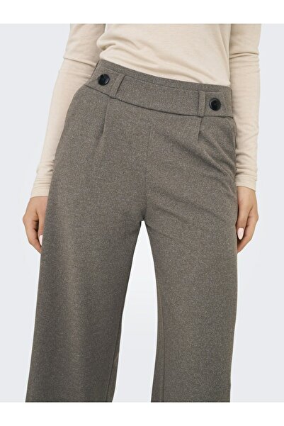 ONLY Women's Brown Jdygeggo Life New Long Pant Jrs Noos Trousers 15208430-Chocolate