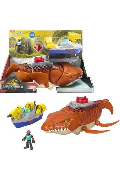 mattel Sesli Imaginext Jurassic World Rebirth Dev Ağızlı Mosasaurus Dinozor O...