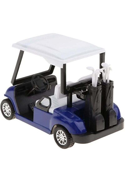 Generic Premium Blue Golf Cart Mini Toy – Die-Cast Model Vehicle with Dual Golf Bags and Detailed Interior