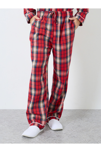 Styli Family Pyjamas - Men Check Pocket Piped Shirt and Pyjama Set