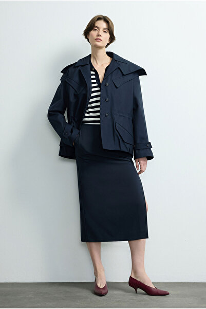 Love My Body Moda Tutkusu Kapüşonlu Cepli Trençkot