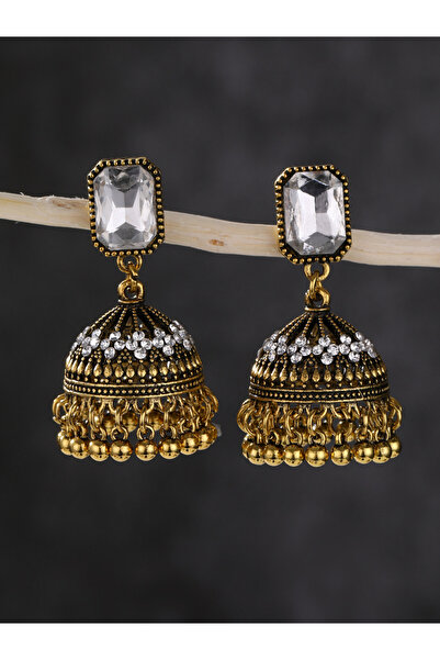 Take Two By Styli Embellished Bell Shape Jhumka Earrings