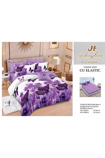 Inovius Lenjerie de pat cu elastic 6 Piese Luxury Johnny Home Pucioasa DSIPRO42