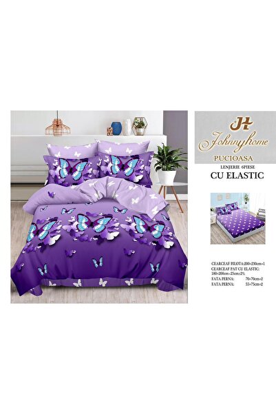 Inovius Lenjerie de pat cu elastic 6 Piese Luxury Johnny Home Pucioasa DSIPRO133