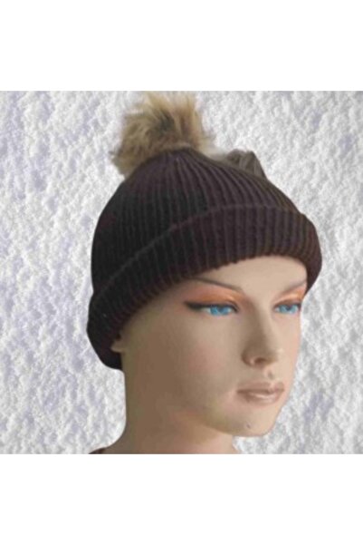 özssa قبعة شتوية دافئة محبوكة يدويًا من مزيج الصوف الطبيعي والأكريليك باللون ...