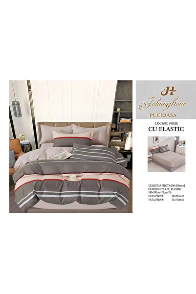 Inovius Lenjerie de pat cu elastic 6 Piese Luxury Johnny Home Pucioasa DSIPRO80