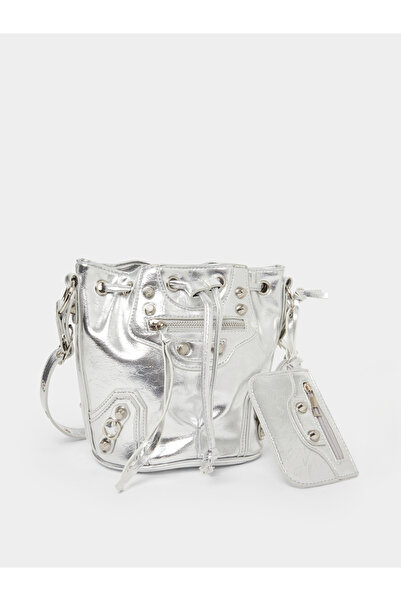 Styli حقيبة دلو مرصعة بالمعدن برباط