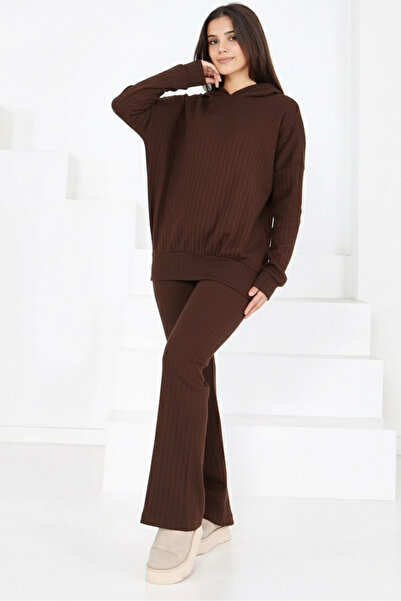 TOFİSA Uzun Kollu Kaşkorse İkili Takım Kahve - 27815-KAHVE