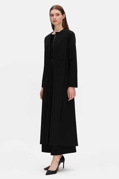 MISS DALIDA Yakası Pul Detaylı Siyah Ceket