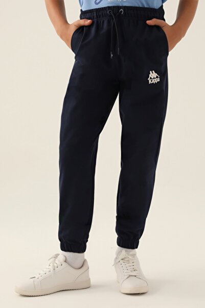 Kappa 7-16 Years Unisex Children's Sweatpants - Navy Blue -