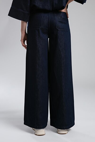 Lee Cooper Krissy High Waist Wide Leg Cut Wide Leg Blue Women's Jeans