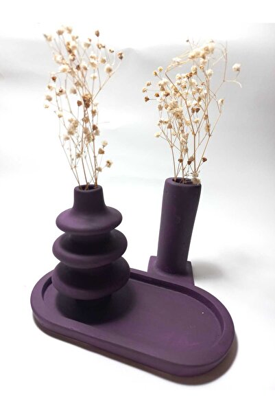 emilysamy Decorative 3 Piece Vase Set with Plates Random