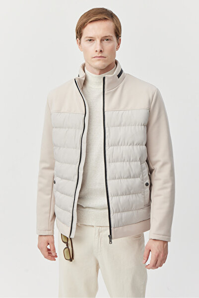 PAULMARK معطف رجالي بتفاصيل متباينة