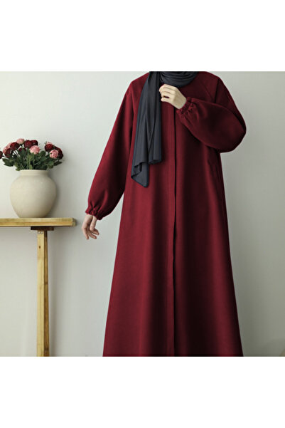 Berel Moda Imported Lined Cashmere Coat with Guaranteed No Pilling - Bordo