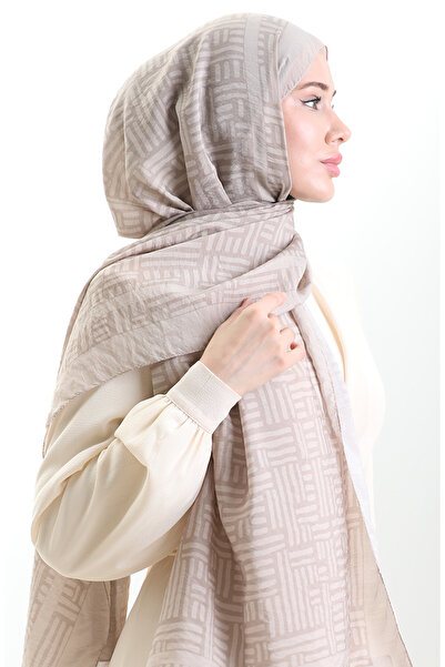 sefamerve Karaca natural fiber shawl 82008-21 stone beige