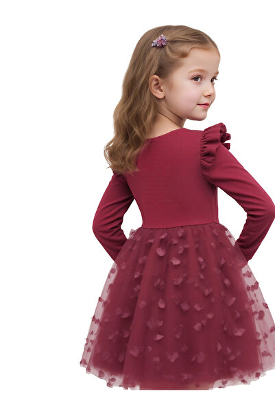 Take Two By Styli Bow Detail Ruffled Mesh Hem Dress