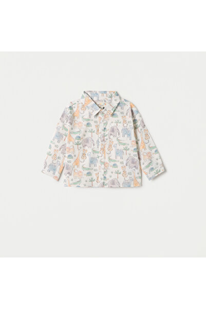 Juniors Printed Shirt with Long Sleeves