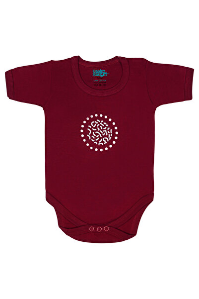 Babies Basic 5 piece Sets include Bib, Romper, Mittens, Cap and Sleepsuit, 6-9 Months , Maroon