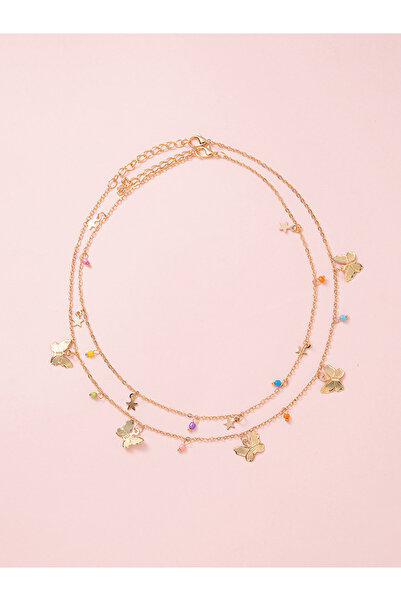 Take Two By Styli طقم قلادات على شكل فراشة مكون من قطعتين