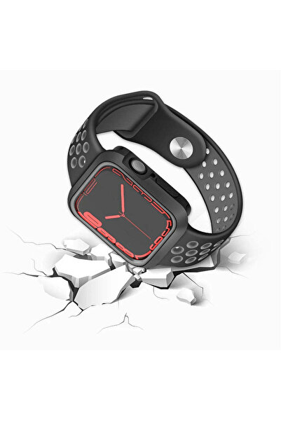 Casey Studios Rugged Case for Apple Watch 3/2/1 - 38MM, Hard Material, Ultra-Thin, Black/Gray