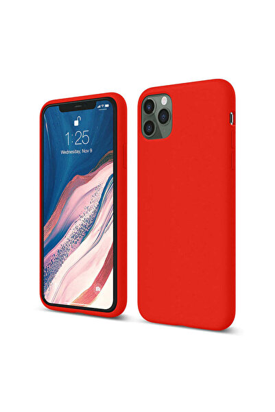 Casey Studios Soft Silicone iPhone 11 Pro Case, Microfiber Inside, Protection, Slim, Red