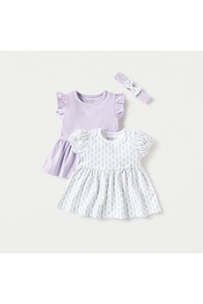 Juniors 3-Piece Assorted Dress and Hairband Set