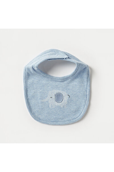 Juniors Elephant Ear Applique Detail Bib with Snap Button Closure