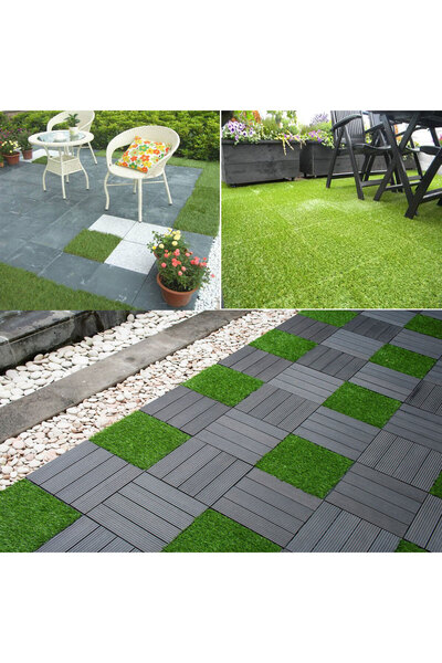 Alista Home Pardoseala din iarba artificiala - 30 x 30 cm - 11 buc/pachet