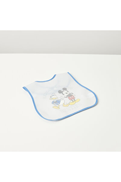 Disney مريلة مطبوعة بميكي ودونالد مع زر كبس للإغلاق