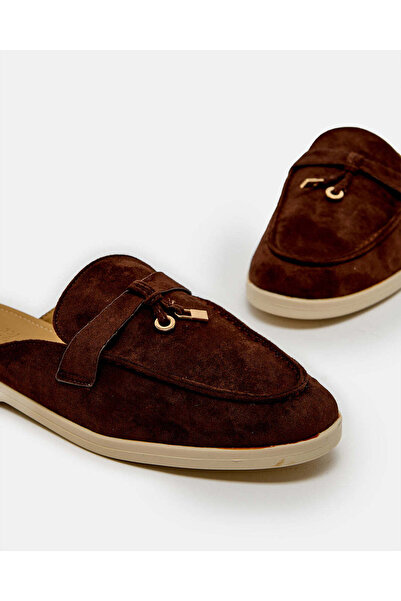 REDTAG Women Brown Mule With Metal Trim Upper