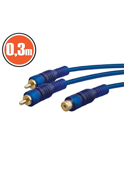 Alista Home Set 2 bucati Cablu RCAfisa 2 x RCA-soclu 1 x RCA0,3 m