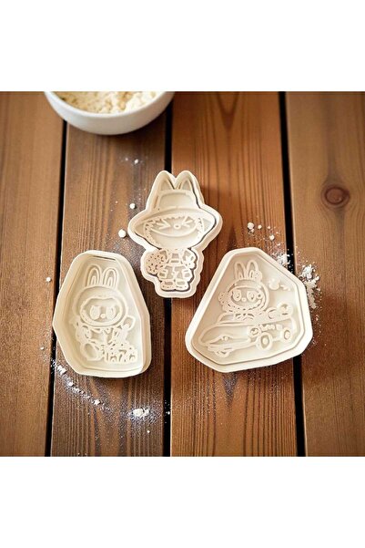 Ceresshop مجموعة قوالب الكوكيز المكونة من 3 قطع من لابوبو ذات الشخصيات اللطيفة