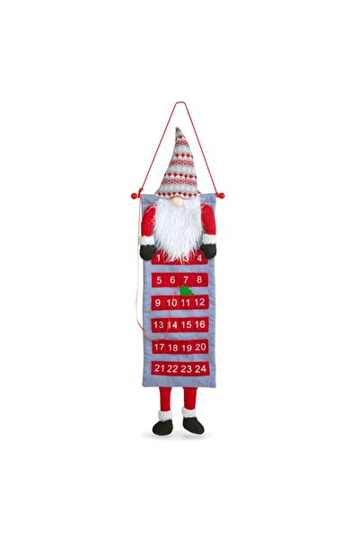 OEM Calendar de perete de Advent - 3D cu elf scandinav - textil - 100 x 28 cm