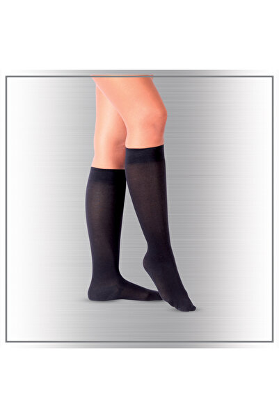 Varisocks Diz Altı Burnu Kapalı Çorabı Silikonlu Siyah No:1