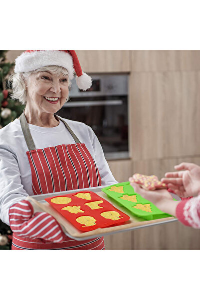 CED AUTO TRADE Silicone baking mold - Christmas motifs - 25.5 x 16.5 x 3 cm