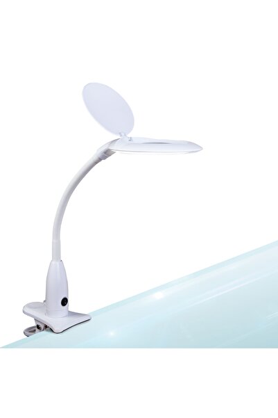 Alista Home LED desk lamp with magnifying glass - white