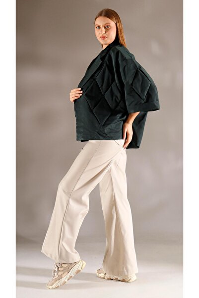 shE tekstil Italian Style Design Triangle Jacket Emerald Green