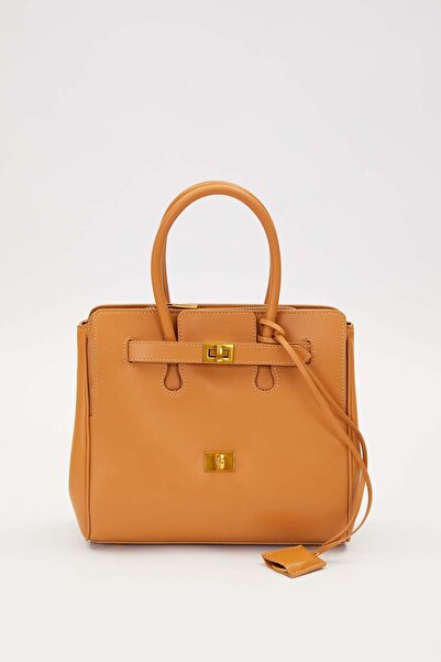 Levidor Light Brown 64 No Leather Accessory Detailed Handbag