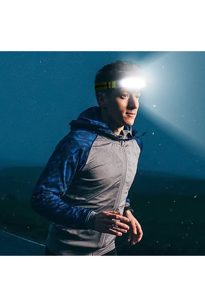 CED AUTO TRADE Headlamp with gesture control - red/white COB LED - 800 mAh battery - IP54