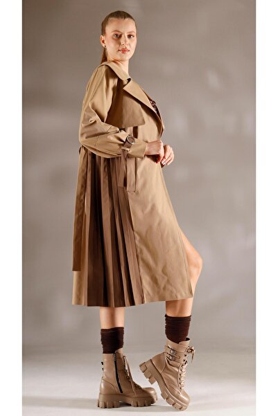 shE tekstil Italian Style Asterli Trench Coat Stone