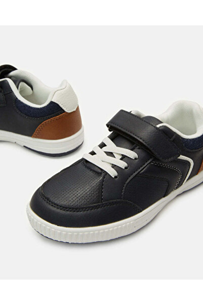 REDTAG Boys Navy Material Block Sneakers