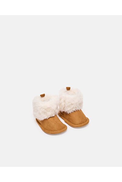 REDTAG Baby Tan Fur Textured Boot