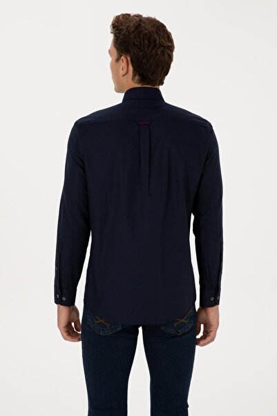 U.S. Polo Assn. Cedcolorreg025K U.S. Polo Assn. Cămașă cu mânecă lungă pentru bărbați 2225643 Bleumarin