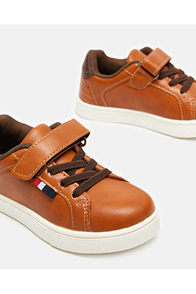REDTAG Boys Brown Plain Sneakers