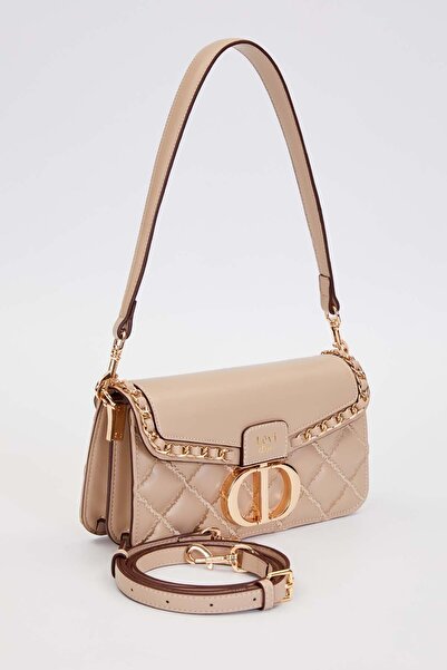 Levidor Mink Double Strap Quilted Shoulder Bag