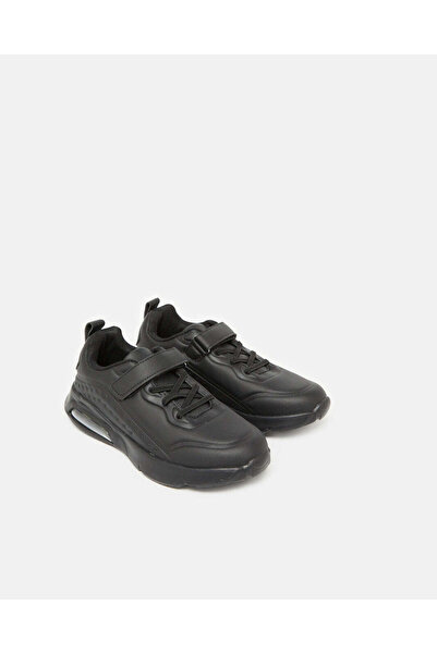 REDTAG Boys Black Plain Trainer